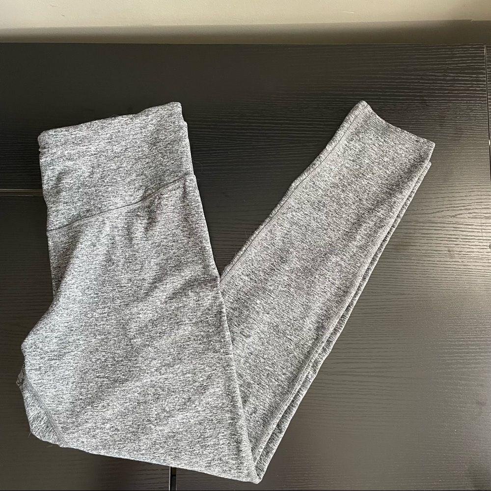 Champion Heathered Gray & Black Workout Leggings Tights, XL